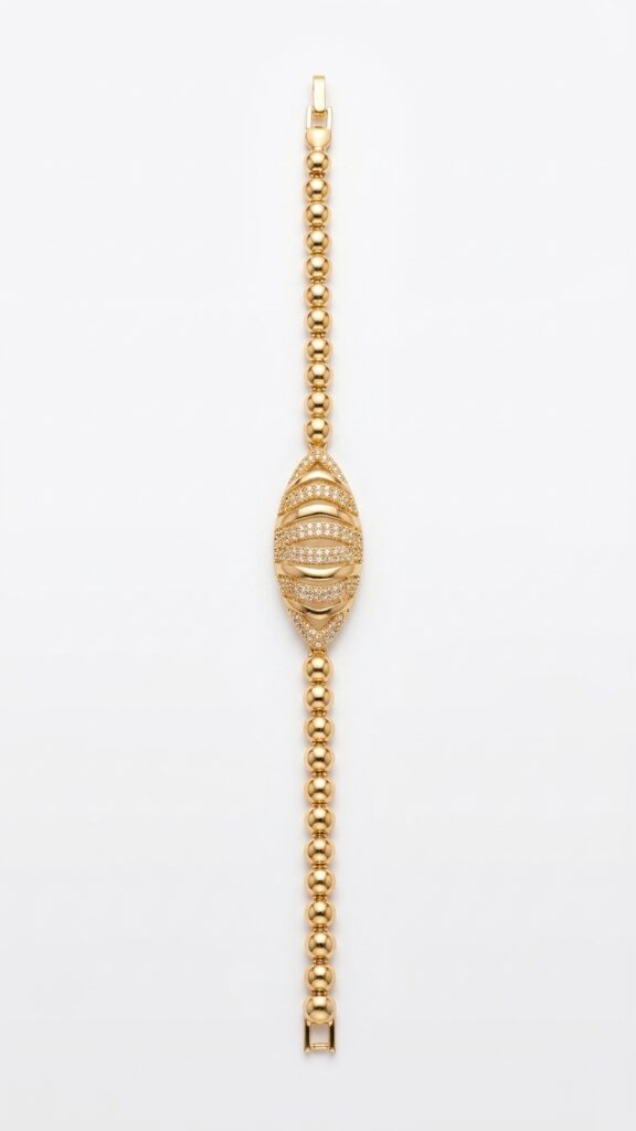 Luxury vintage gold and diamond Bracelet