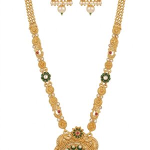 Antique gold-plated long Sita Haar set