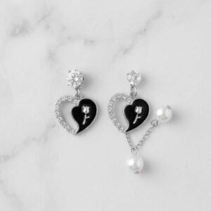 Dimond-toned Dangle Earrings