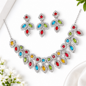 Premium Diamond Cut Vibrant  Necklace Set