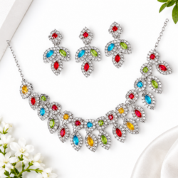 Premium Diamond Cut Vibrant Necklace Set