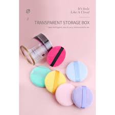 6Pcs Colorful Round Shape Powder Puff Set