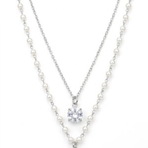 Double Chain Crystal Necklace